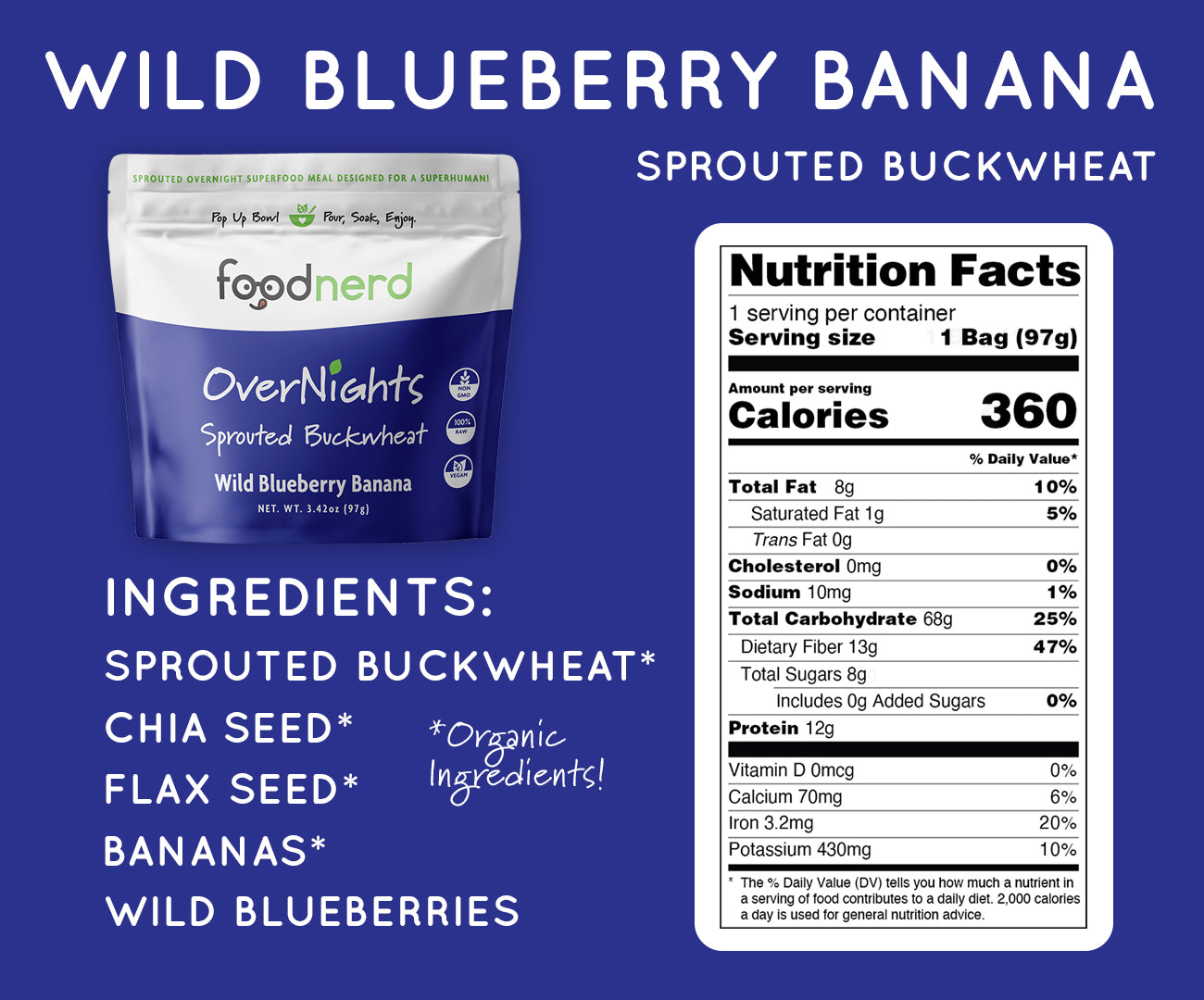 Wild Blueberry Banana Buckwheat
